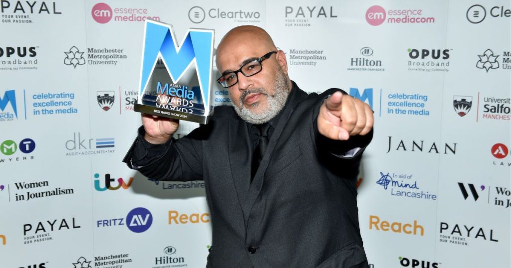 Paul Shah praises colleagues as he picks up Best Radio Show award